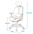 Ортопедическое кресло Белый пластик